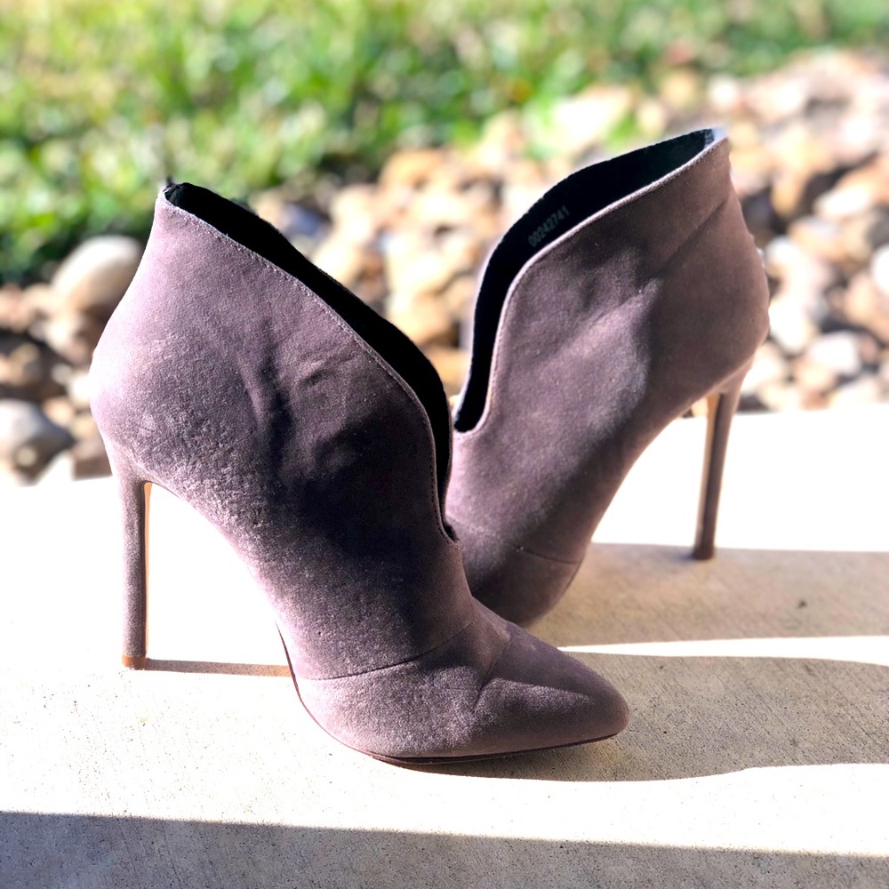Gray booties
